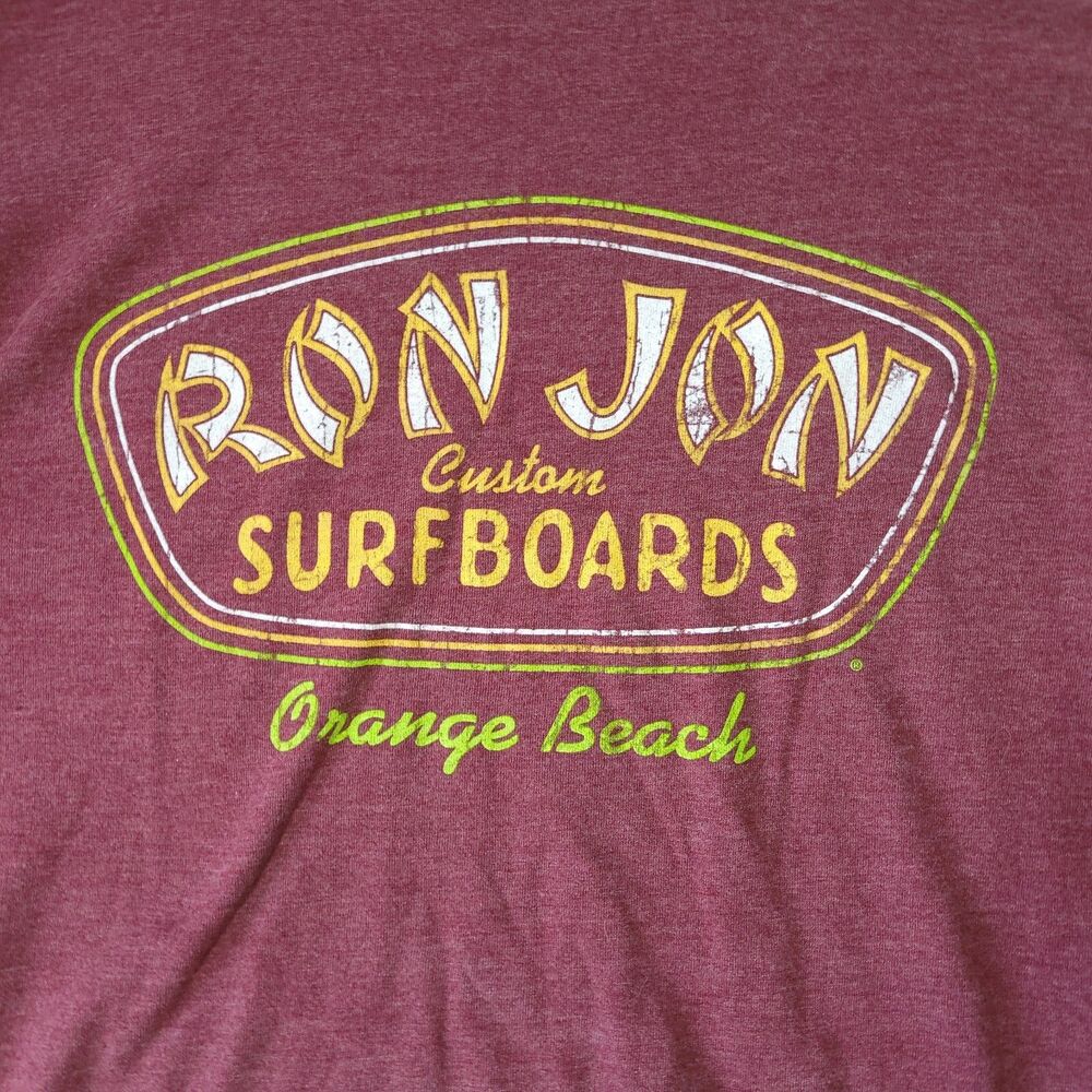 Ron Jon Surf Shop TShirt Unisex Small Red Long Sleeve Logo Orange Beach AL